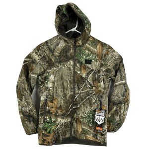 Under Armour Real Tree Edge Brow Tine Camo Full Zip Hooded Jacket Men's Small